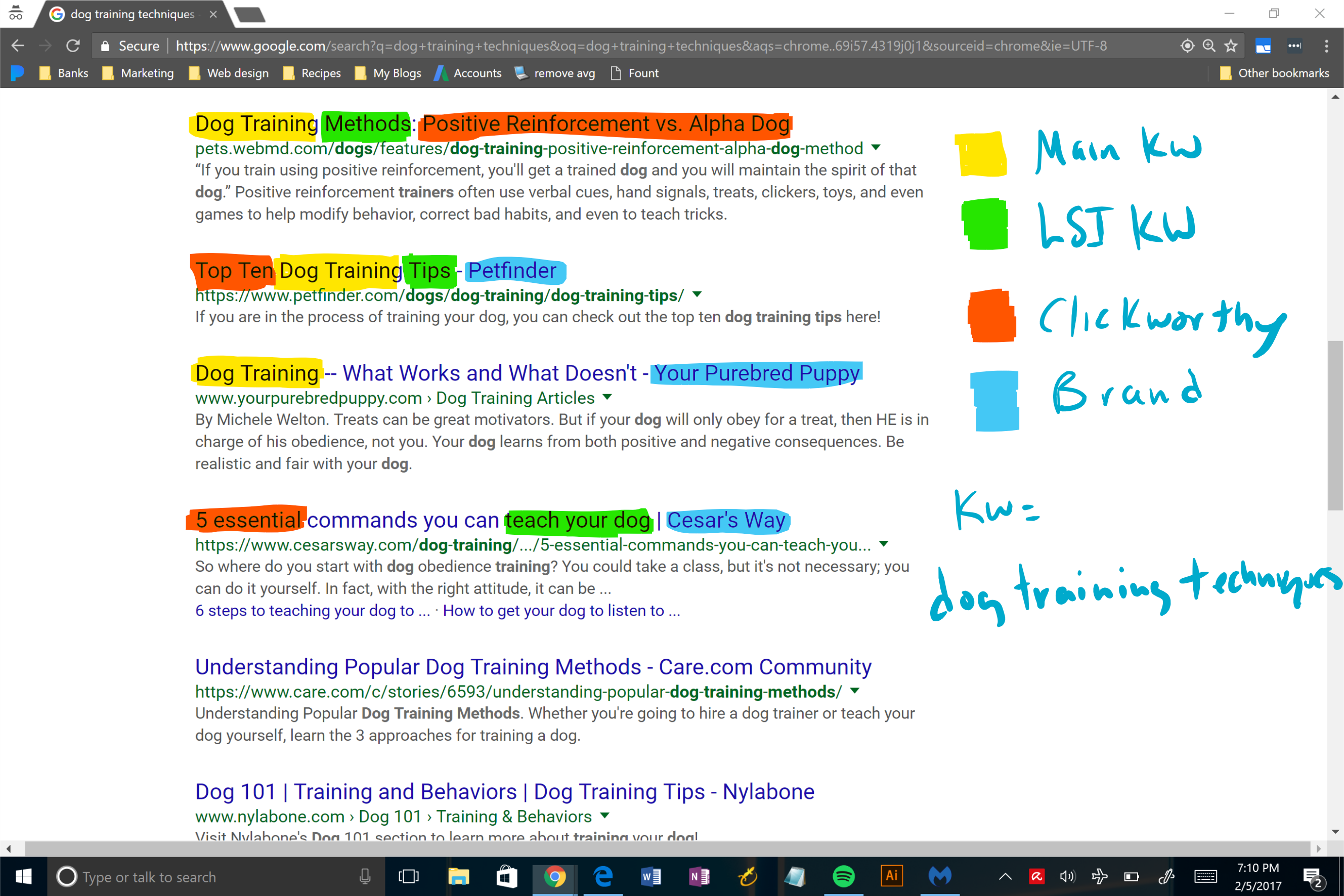 page titles examples broken down