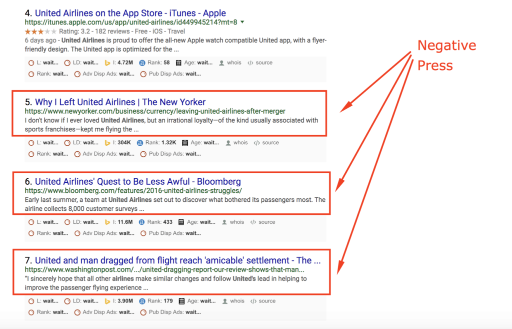 reverse seo bad press